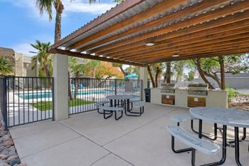 Covered ramada with bbq grills